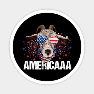 Patriotic Goat 4th of July Boys Funny Goat America Magnet